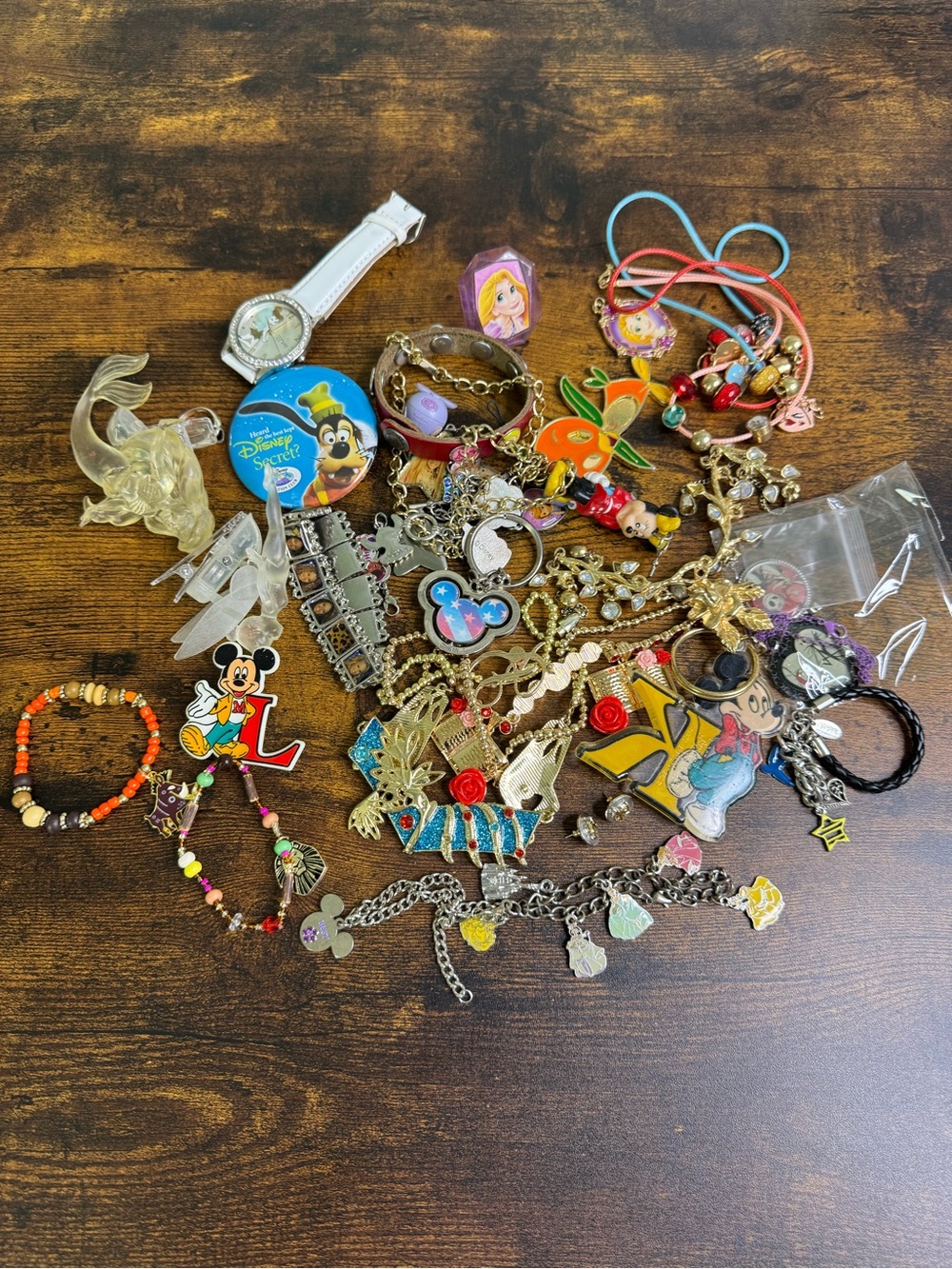 Disney Junk Jewelry Craft Lot